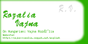 rozalia vajna business card